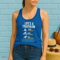 Triathlete Life's A Triathlon Funny Triathletics Women's Tank Top thumb 2