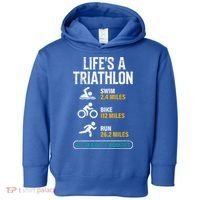 Triathlete Life's A Triathlon Funny Triathletics Toddler Hoodie thumb 0