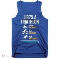 Triathlete Life's A Triathlon Funny Triathletics Tank Top thumb 0