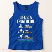Triathlete Life's A Triathlon Funny Triathletics Tank Top thumb 2