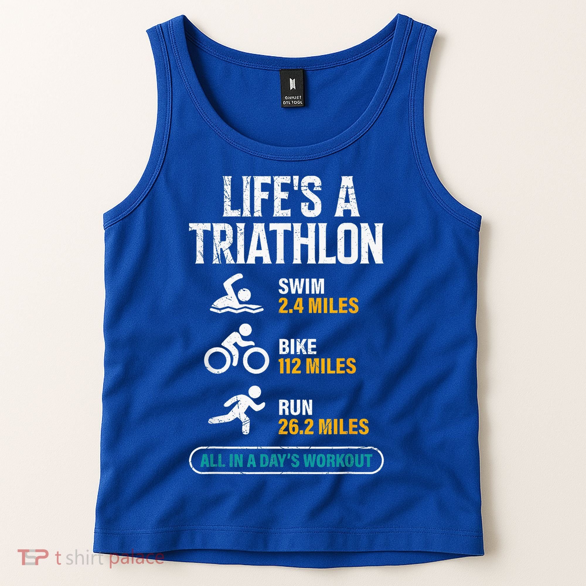 Triathlete Life's A Triathlon Funny Triathletics Tank Top