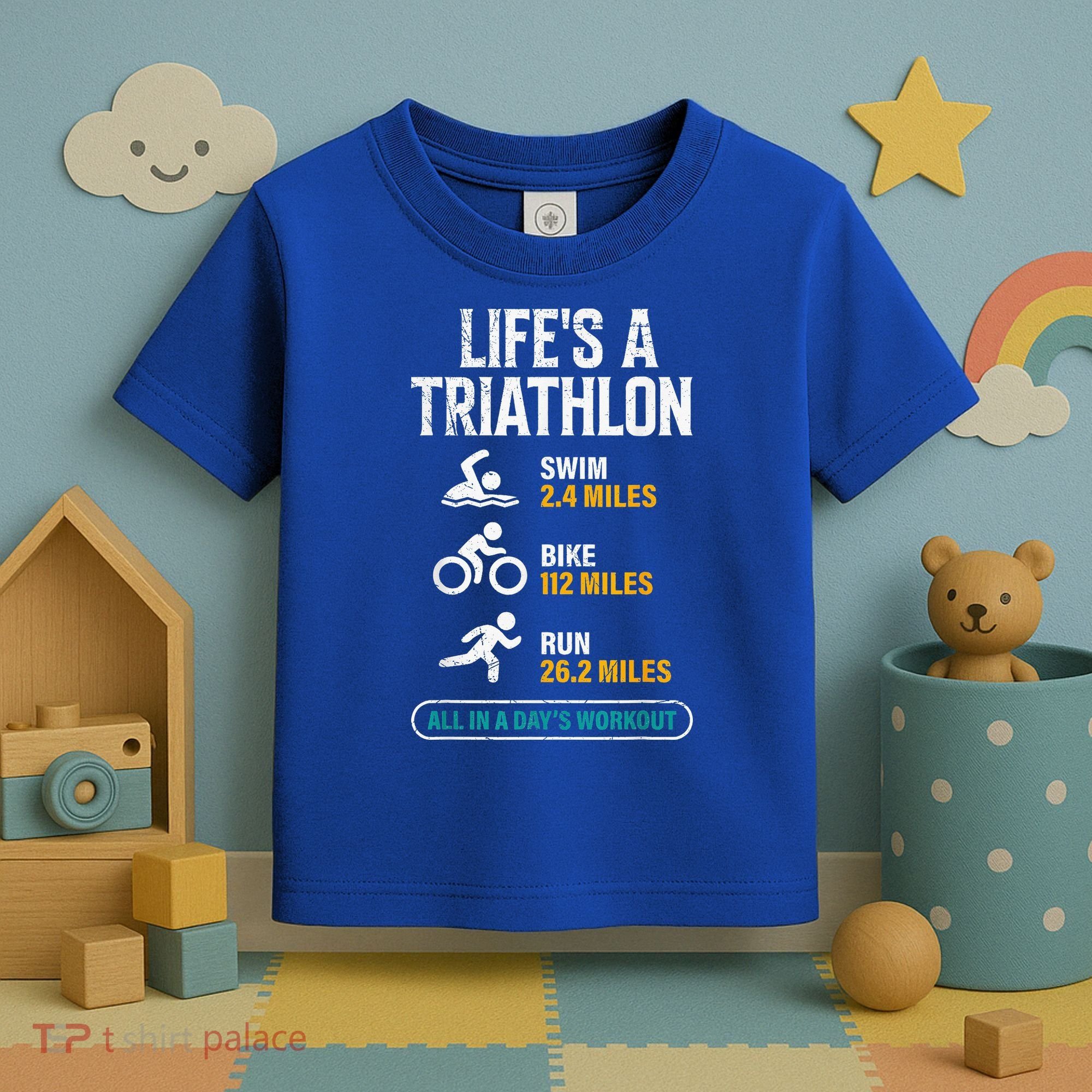 Triathlete Life's A Triathlon Funny Triathletics Toddler T-Shirt