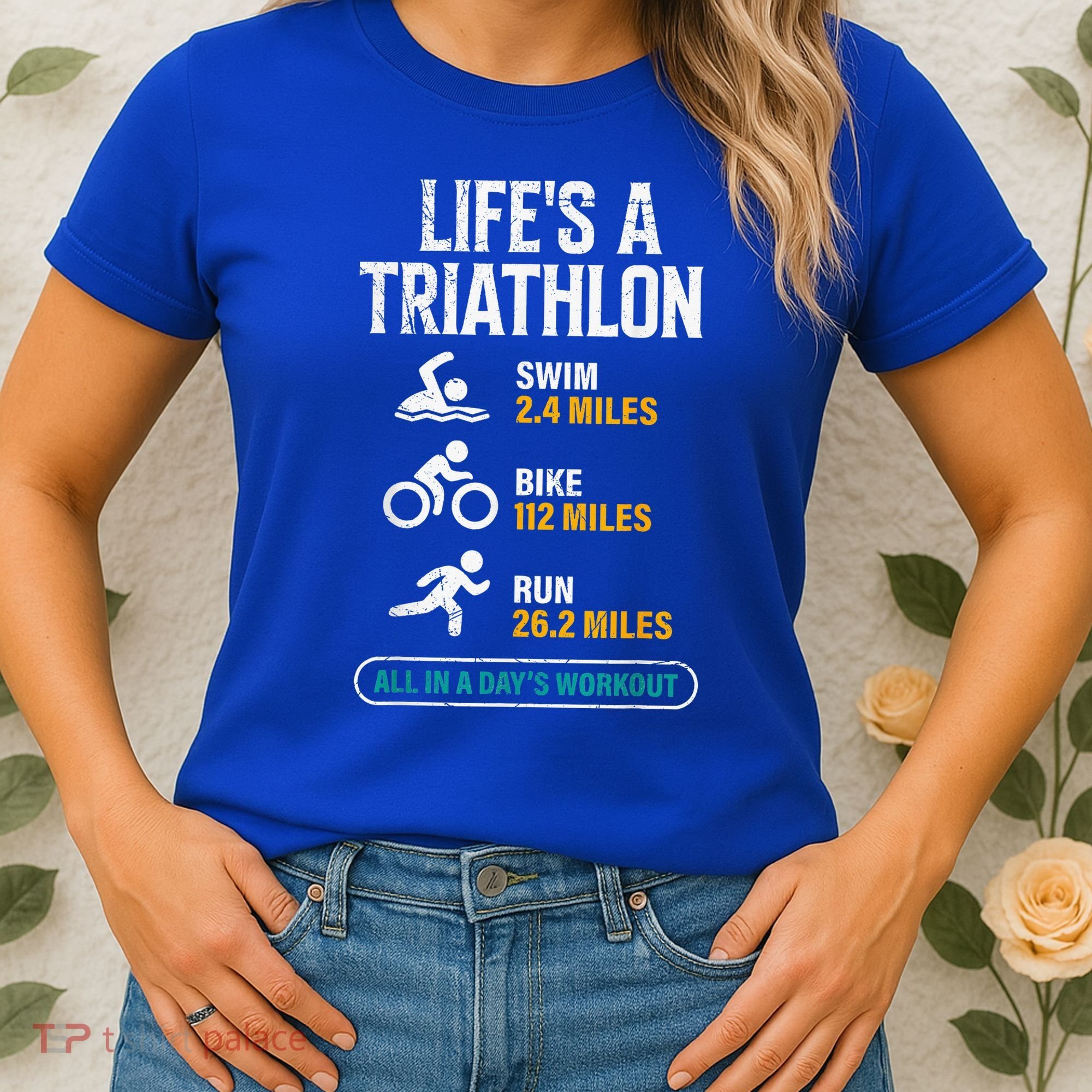 Triathlete Life's A Triathlon Funny Triathletics Women's T-Shirt