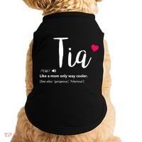 Tia Like A Mom Only Cooler Can Keep Calm New Aunt Gift Doggie Tank thumb 0