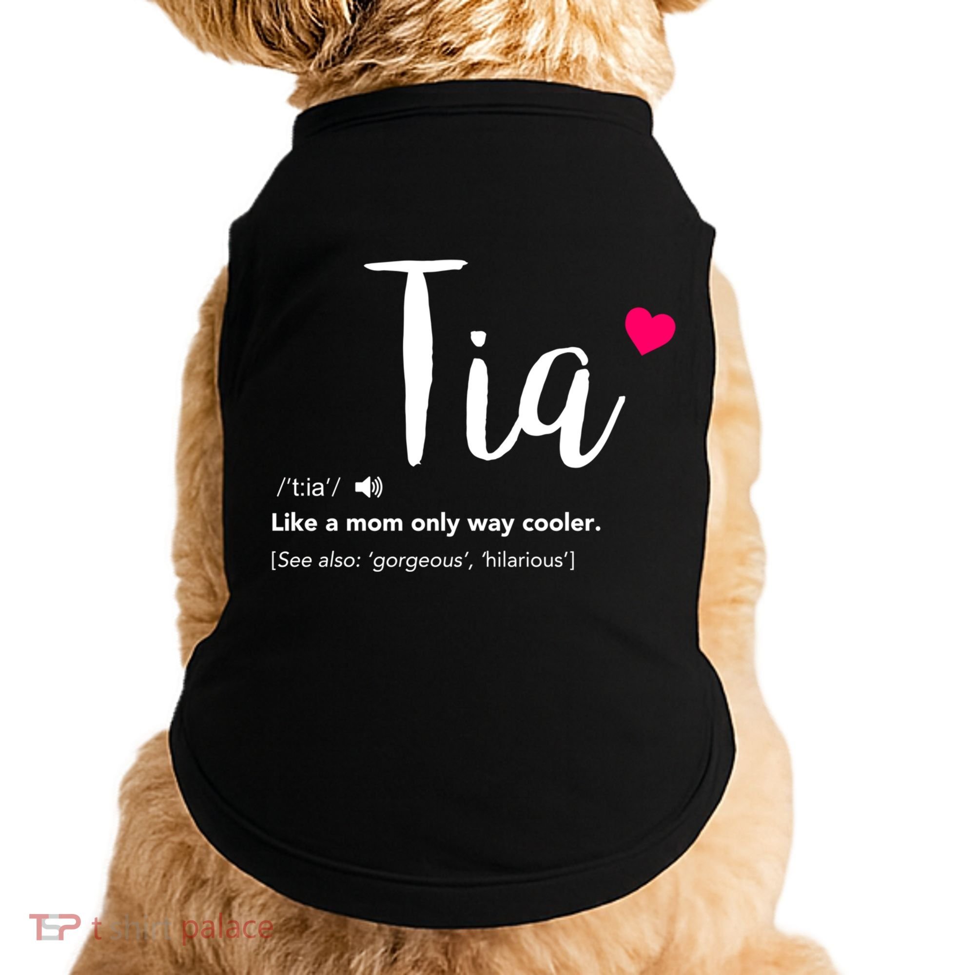 Tia Like A Mom Only Cooler Can Keep Calm New Aunt Gift Doggie Tank