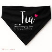 Tia Like A Mom Only Cooler Can Keep Calm New Aunt Gift USA-Made Doggie Bandana thumb 0