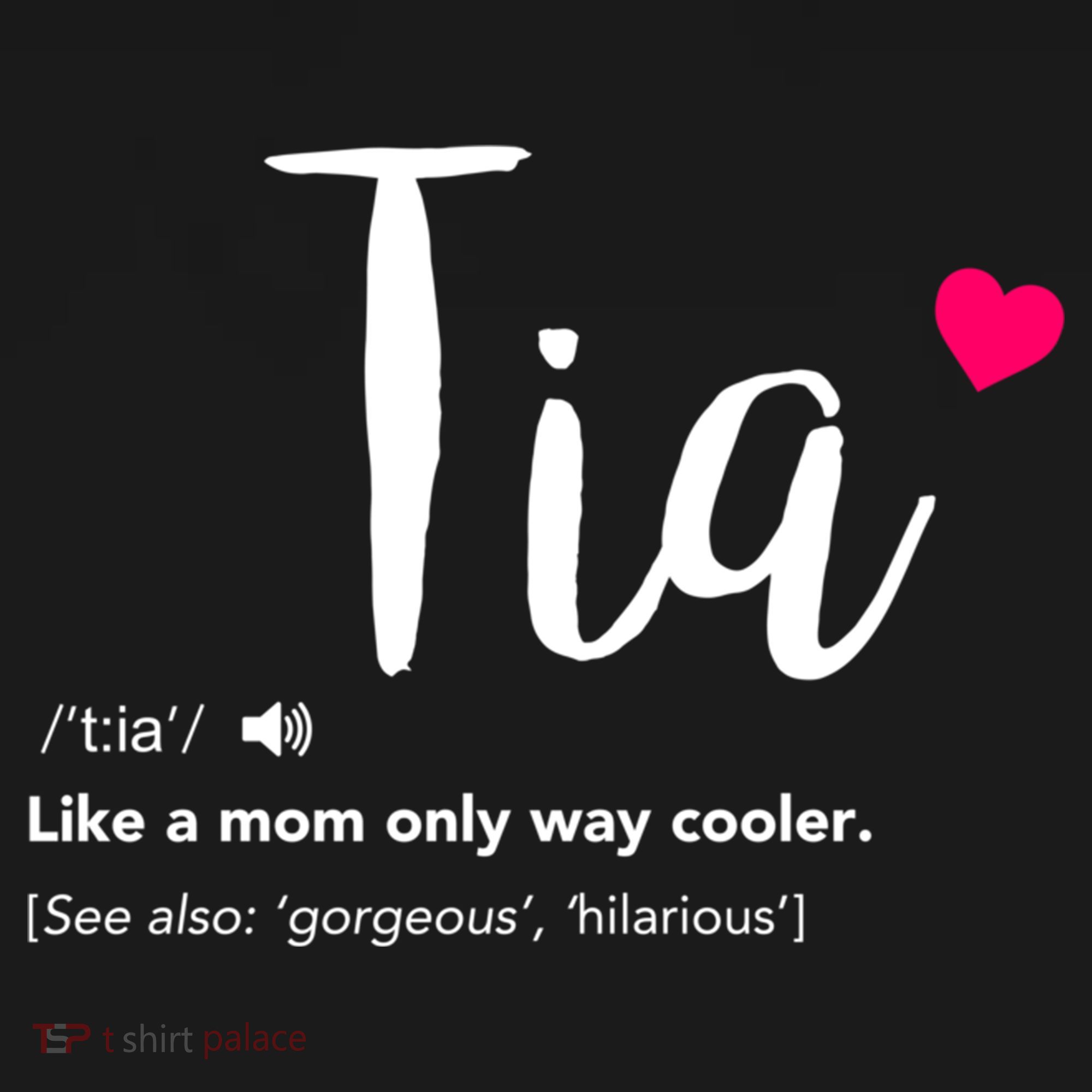 Tia Like A Mom Only Cooler Can Keep Calm New Aunt Gift Women's Hoodie