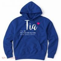 Tia Like A Mom Only Cooler Can Keep Calm New Aunt Gift Hoodie thumb 0