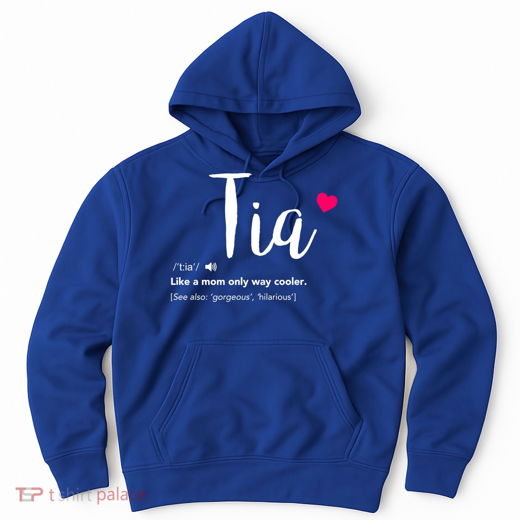 Tia Like A Mom Only Cooler Can Keep Calm New Aunt Gift Hoodie
