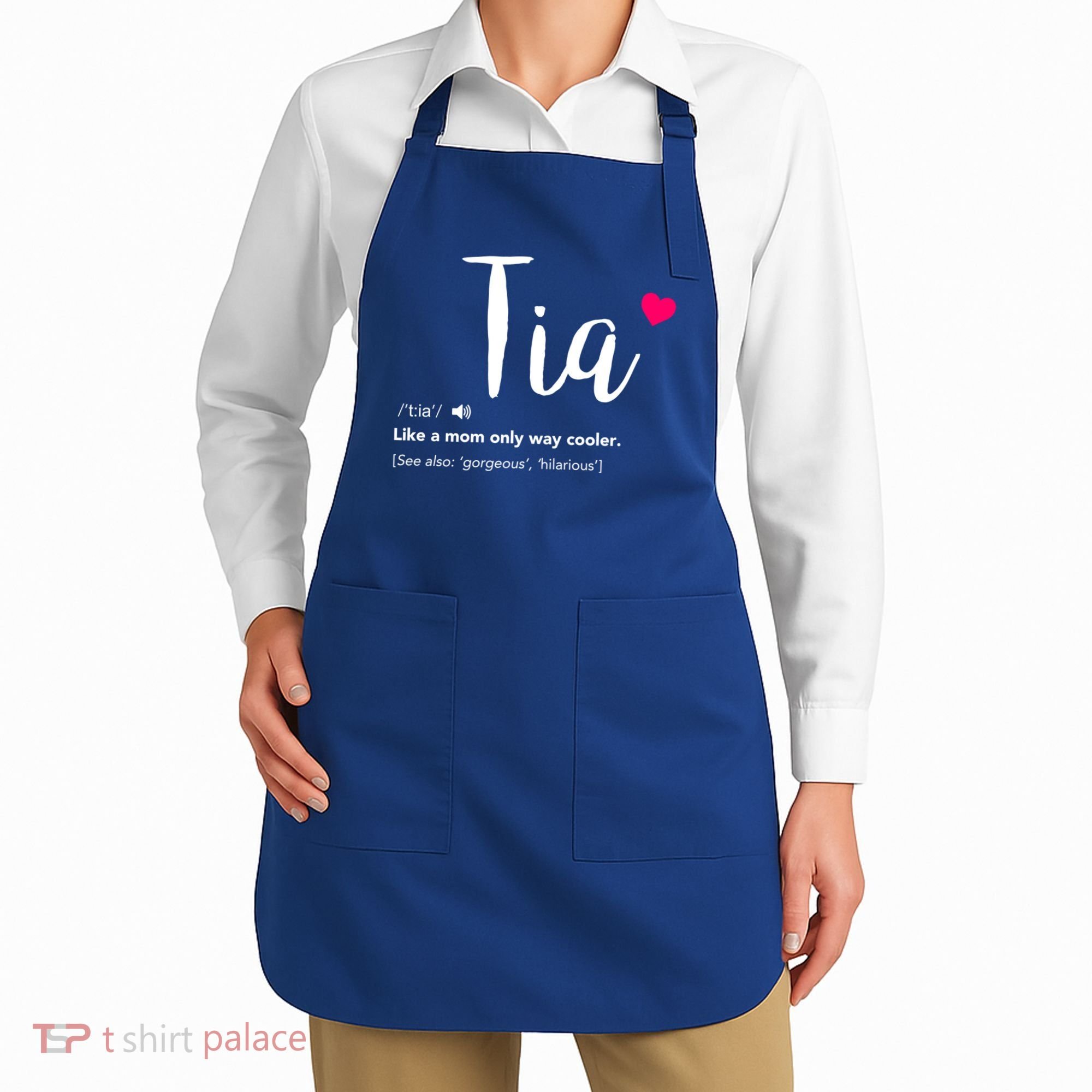 Tia Like A Mom Only Cooler Can Keep Calm New Aunt Gift Apron