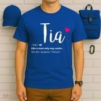 Tia Like A Mom Only Cooler Can Keep Calm New Aunt Gift T-Shirt thumb 6