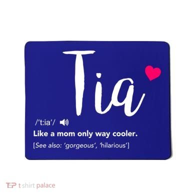 Tia Like A Mom Only Cooler Can Keep Calm New Aunt Gift Mousepad
