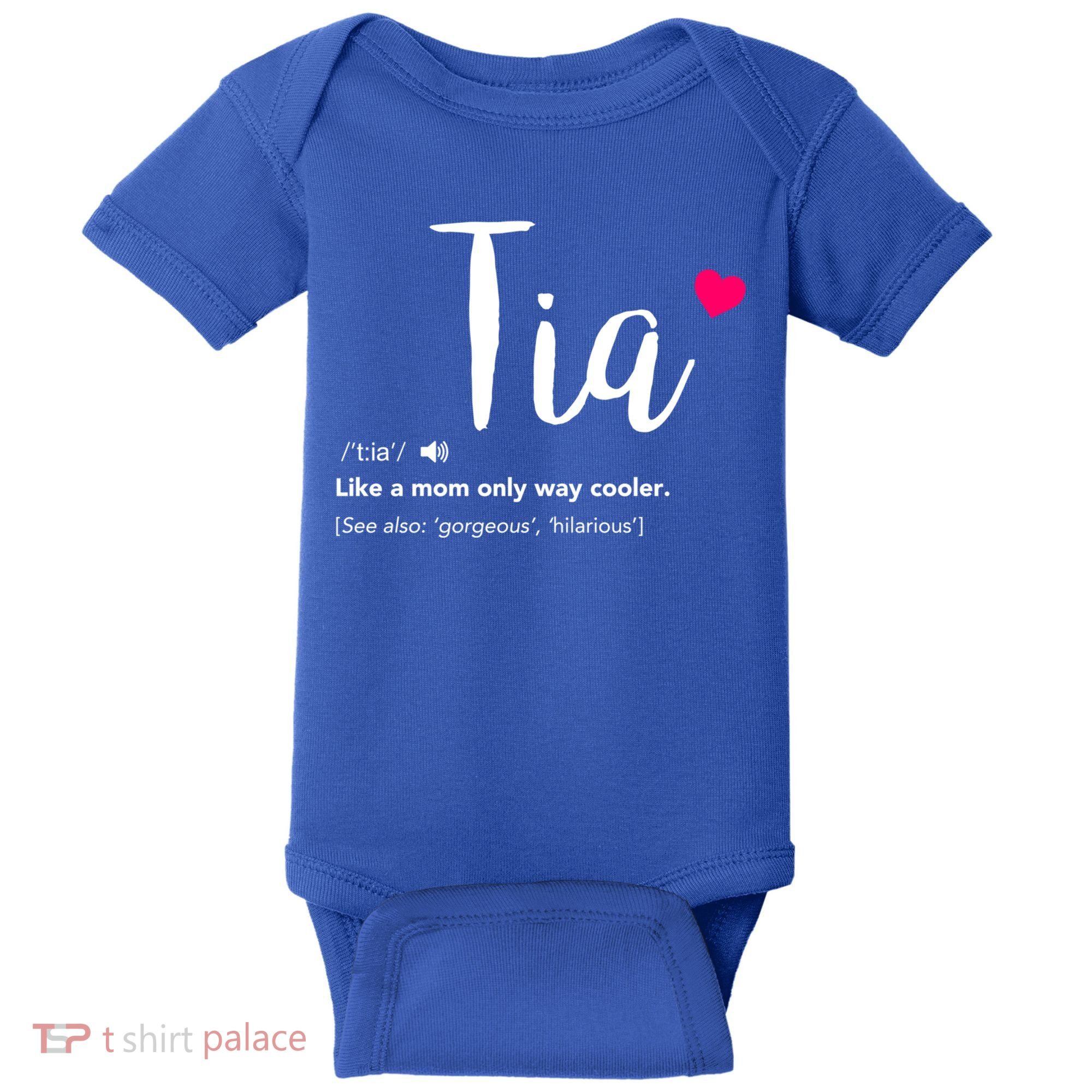 Tia Like A Mom Only Cooler Can Keep Calm New Aunt Gift Baby Bodysuit
