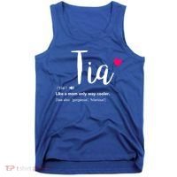 Tia Like A Mom Only Cooler Can Keep Calm New Aunt Gift Tank Top thumb 0