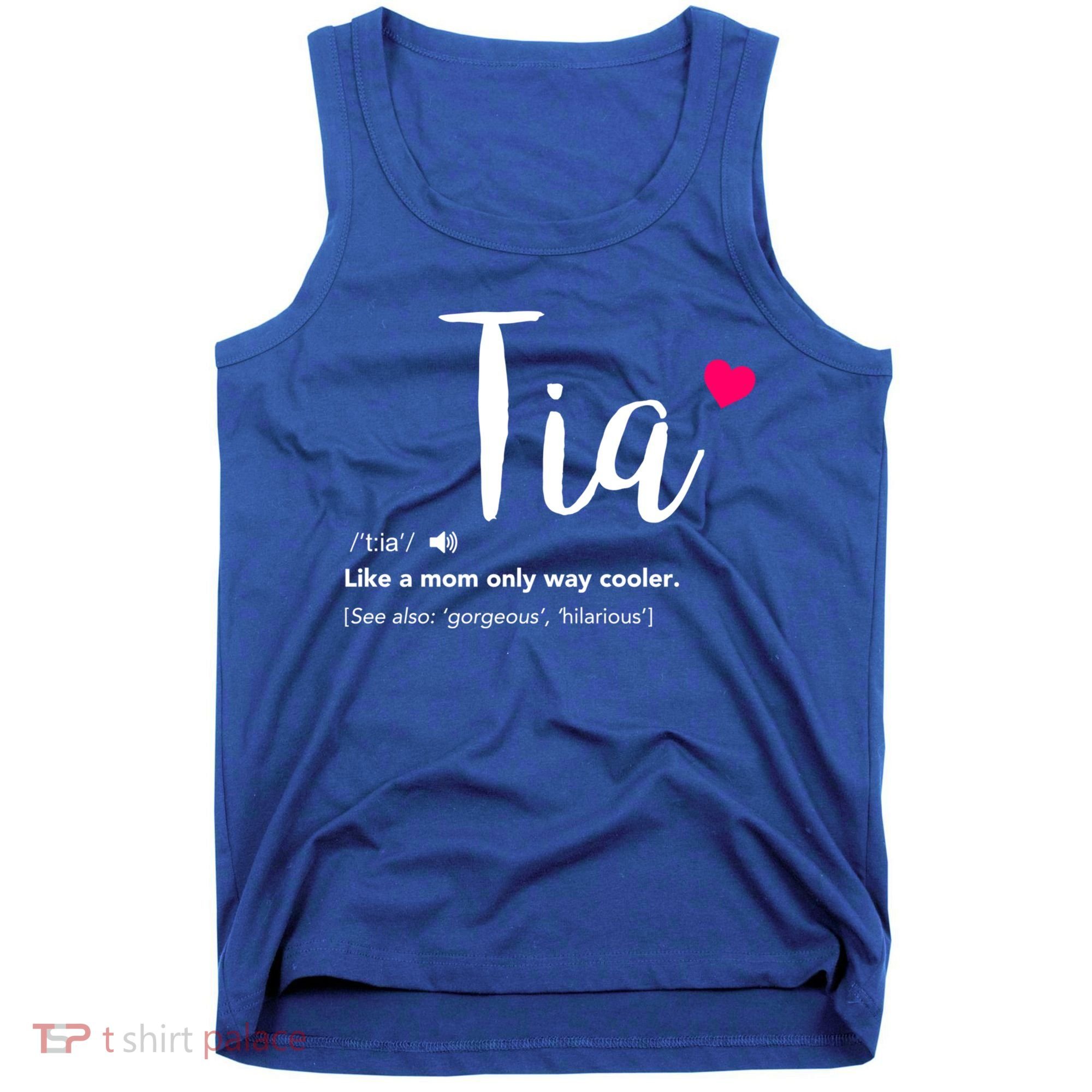 Tia Like A Mom Only Cooler Can Keep Calm New Aunt Gift Tank Top