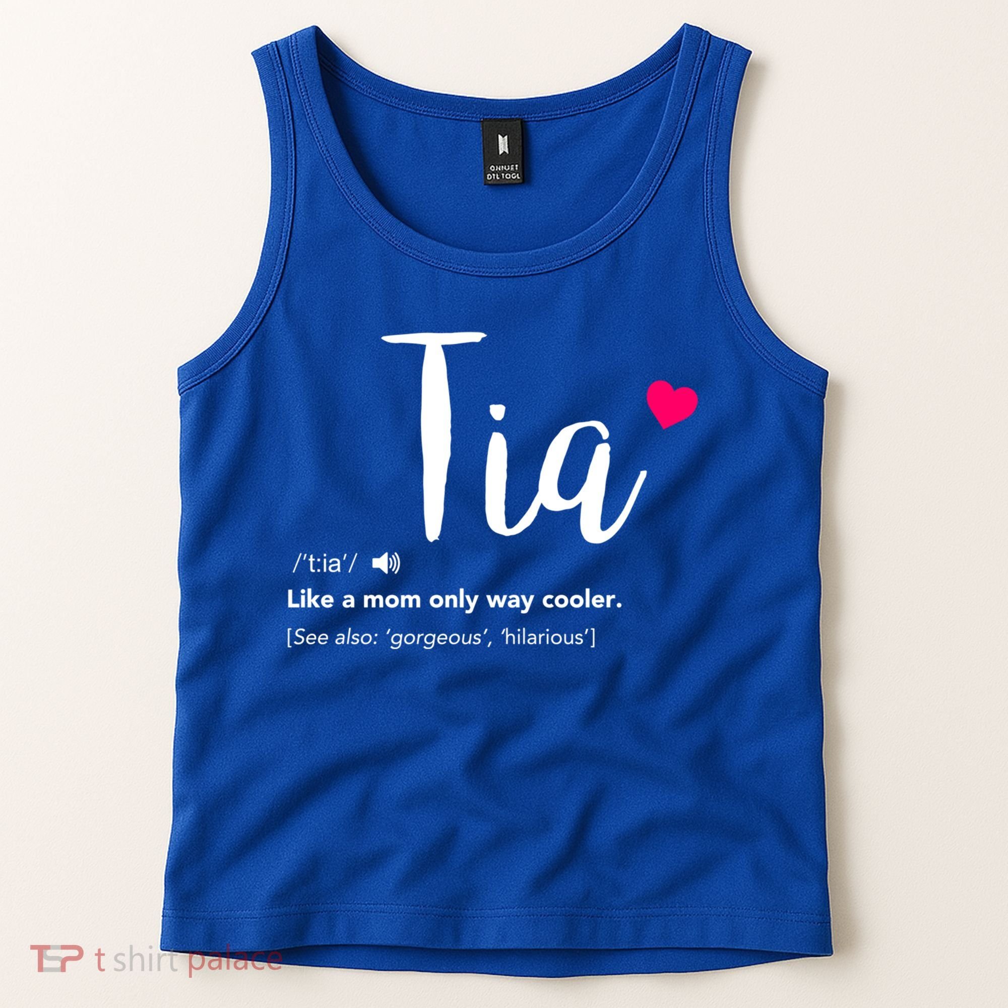 Tia Like A Mom Only Cooler Can Keep Calm New Aunt Gift Tank Top