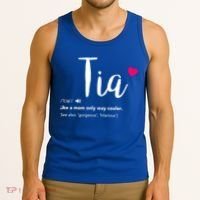 Tia Like A Mom Only Cooler Can Keep Calm New Aunt Gift Tank Top thumb 3