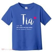 Tia Like A Mom Only Cooler Can Keep Calm New Aunt Gift Toddler T-Shirt thumb 0