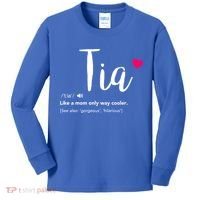 Tia Like A Mom Only Cooler Can Keep Calm New Aunt Gift Kids Long Sleeve Shirt thumb 0