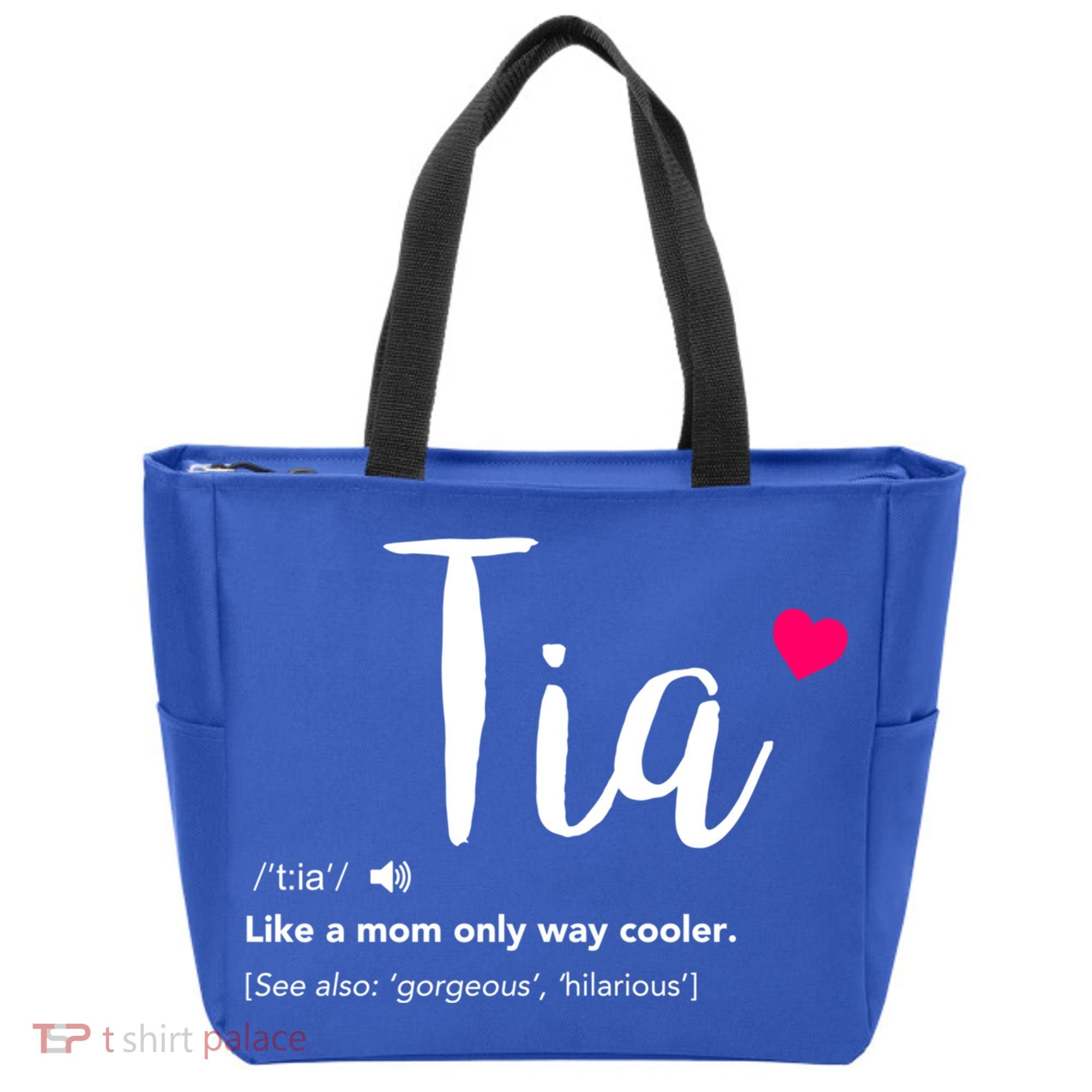 Tia Like A Mom Only Cooler Can Keep Calm New Aunt Gift Tote Bag