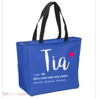 Tia Like A Mom Only Cooler Can Keep Calm New Aunt Gift Tote Bag thumb 2