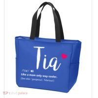 Tia Like A Mom Only Cooler Can Keep Calm New Aunt Gift Tote Bag thumb 3