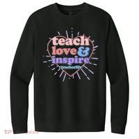 Teach Love And Inspire #Teacher Life V.I.T. Fleece Crew Sweatshirt thumb 0