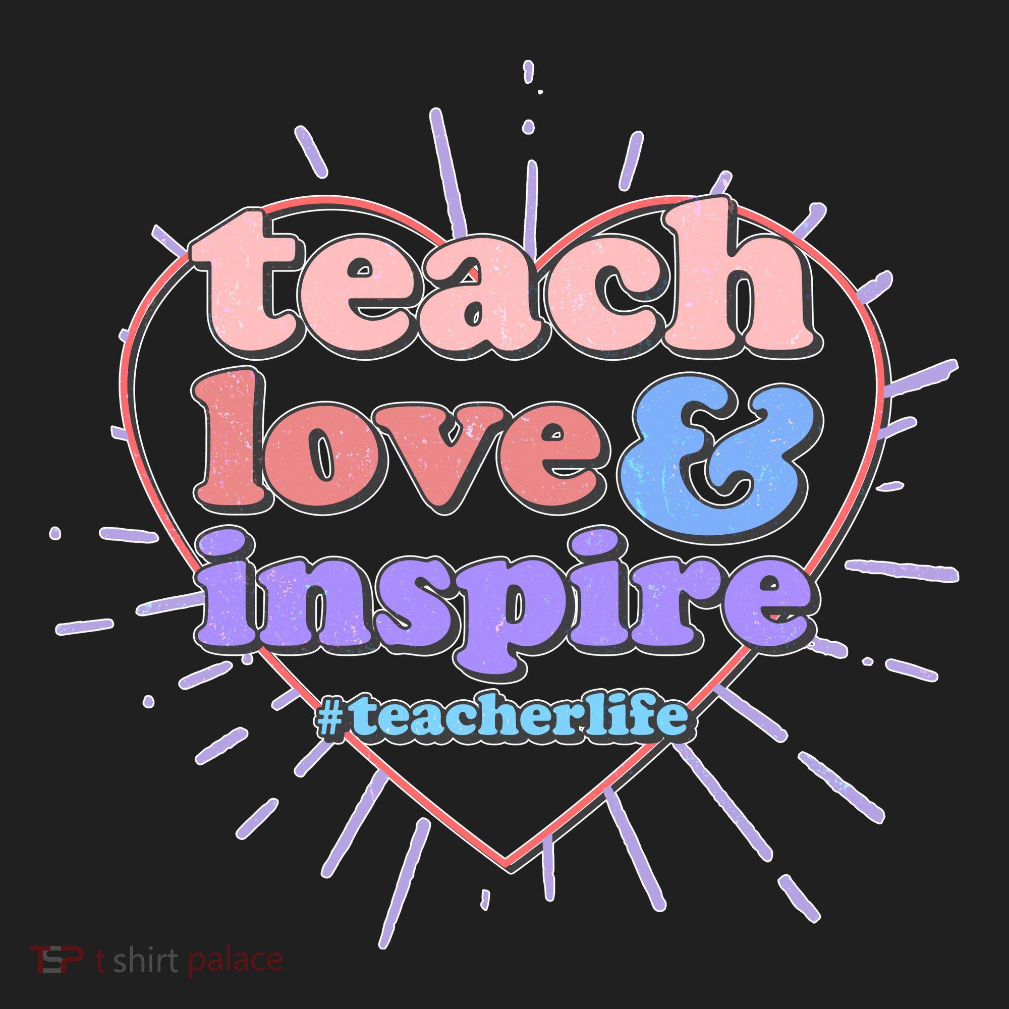 Teach Love And Inspire #Teacher Life Golf Towel