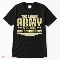 The Lords Army Strong And Courageous Jesus Christ Tall T-Shirt thumb 0