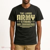 The Lords Army Strong And Courageous Jesus Christ Tall T-Shirt thumb 2