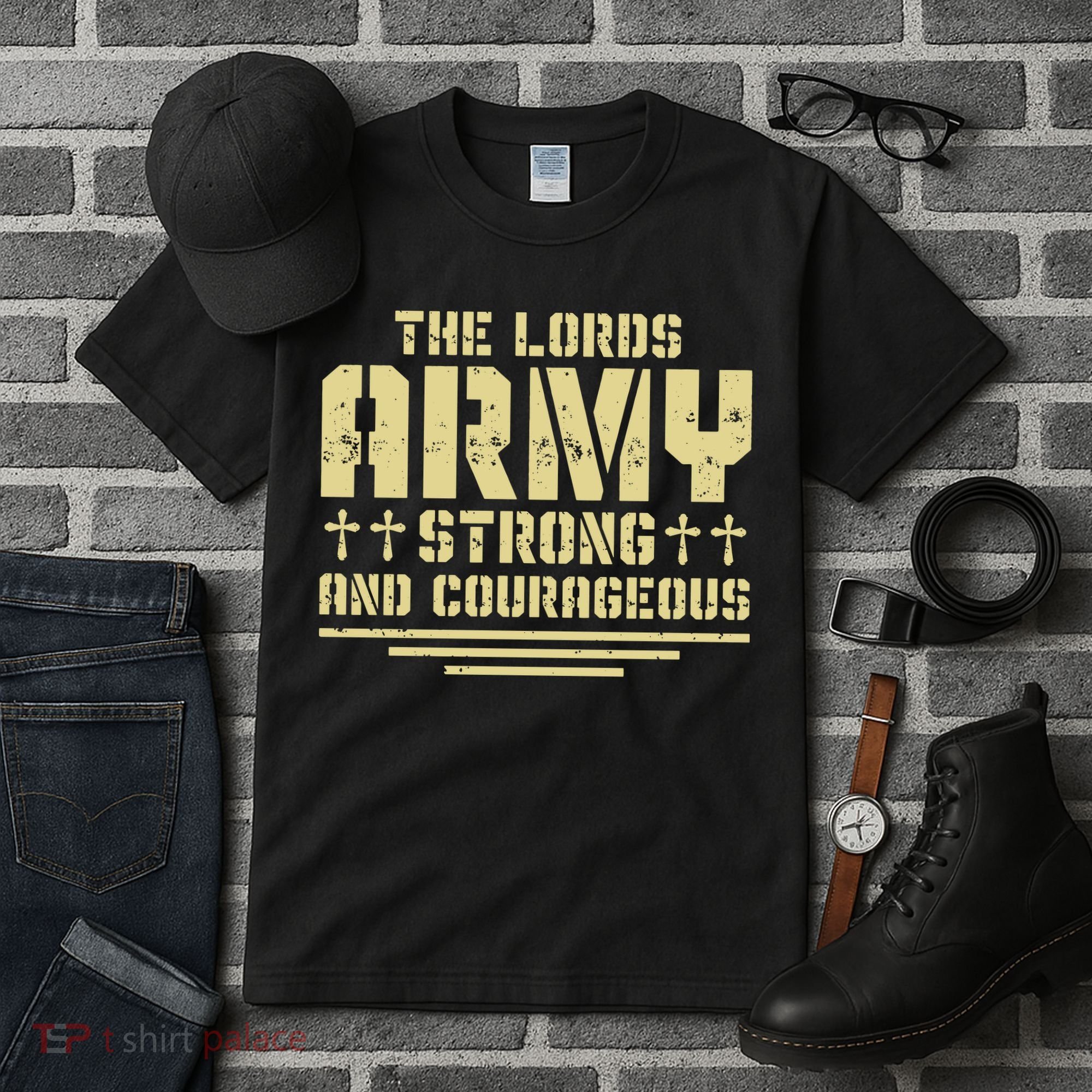 The Lords Army Strong And Courageous Jesus Christ Tall T-Shirt
