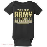 The Lords Army Strong And Courageous Jesus Christ Baby Bodysuit thumb 0
