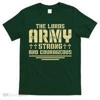 The Lords Army Strong And Courageous Jesus Christ T-Shirt thumb 0