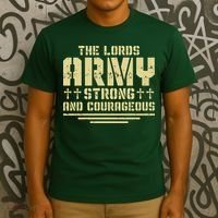 The Lords Army Strong And Courageous Jesus Christ T-Shirt thumb 3