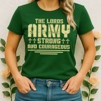 The Lords Army Strong And Courageous Jesus Christ Women's T-Shirt thumb 2