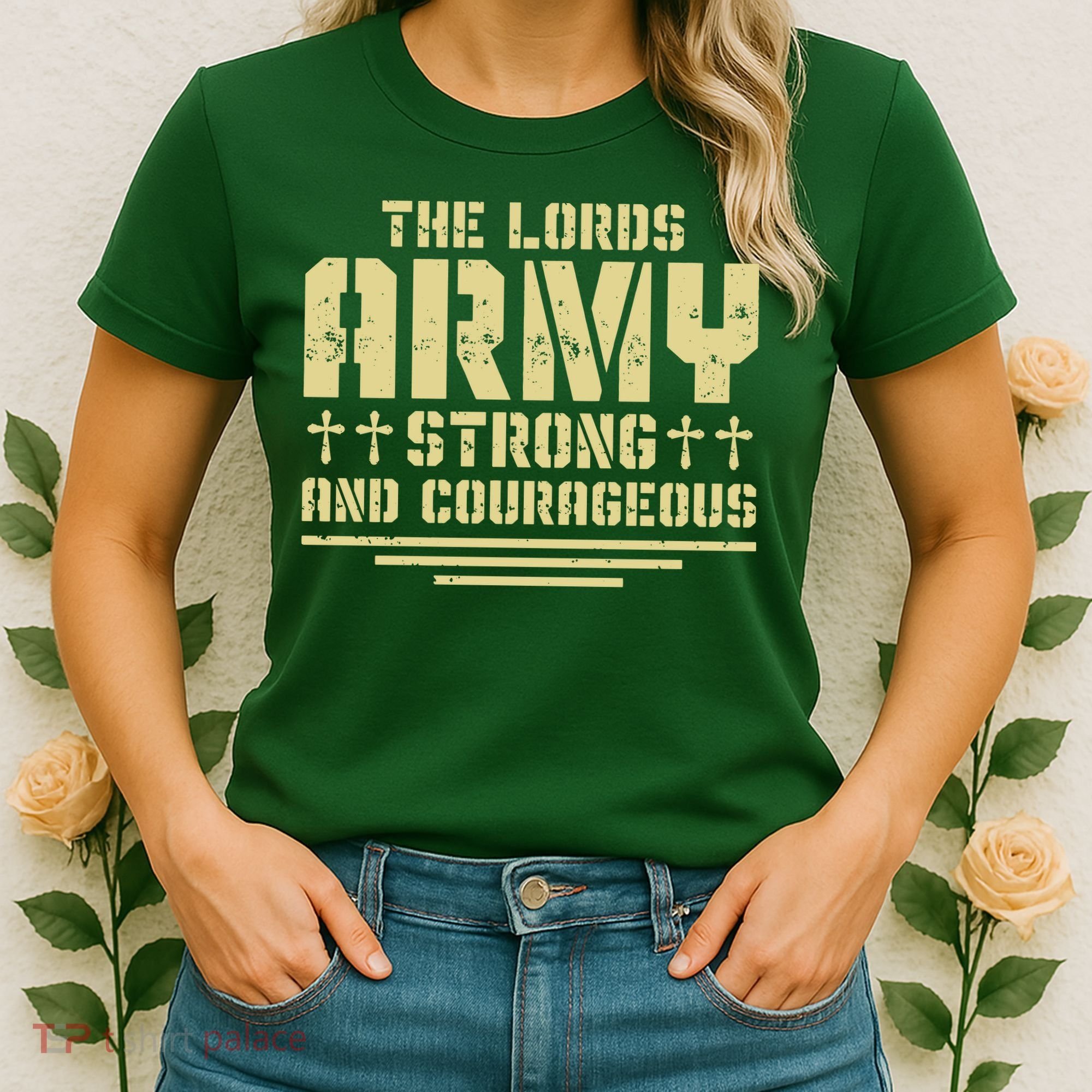 The Lords Army Strong And Courageous Jesus Christ Women's T-Shirt
