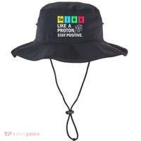 Think Like A Proton Stay Positive Funny Science Bucket Hat thumb 0