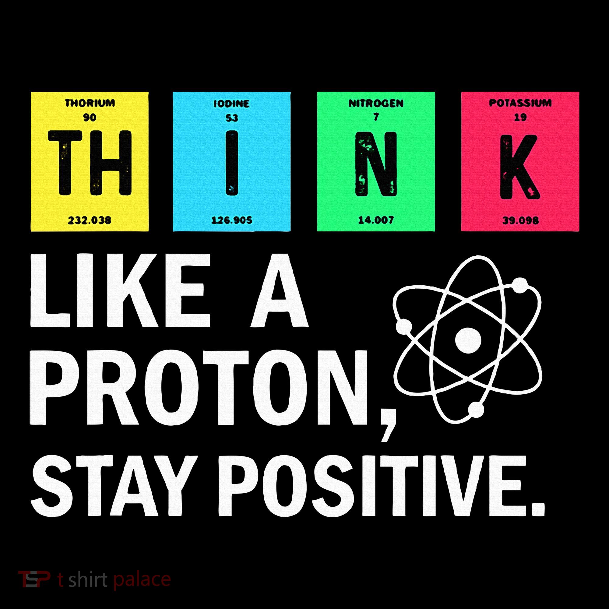Think Like A Proton Stay Positive Funny Science Mousepad