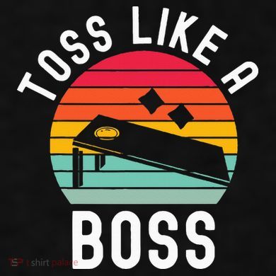 Toss Like A Boss Bean Bag Player Funny Cornhole Ladies PosiCharge Tri-Blend Wicking Tank