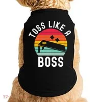 Toss Like A Boss Bean Bag Player Funny Cornhole Doggie Tank thumb 0