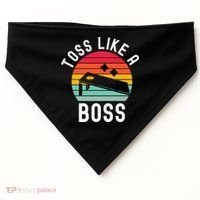 Toss Like A Boss Bean Bag Player Funny Cornhole USA-Made Doggie Bandana thumb 0