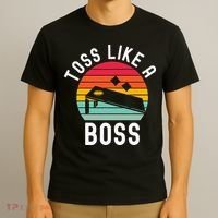 Toss Like A Boss Bean Bag Player Funny Cornhole T-Shirt thumb 3