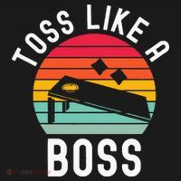 Toss Like A Boss Bean Bag Player Funny Cornhole Backpack thumb 2