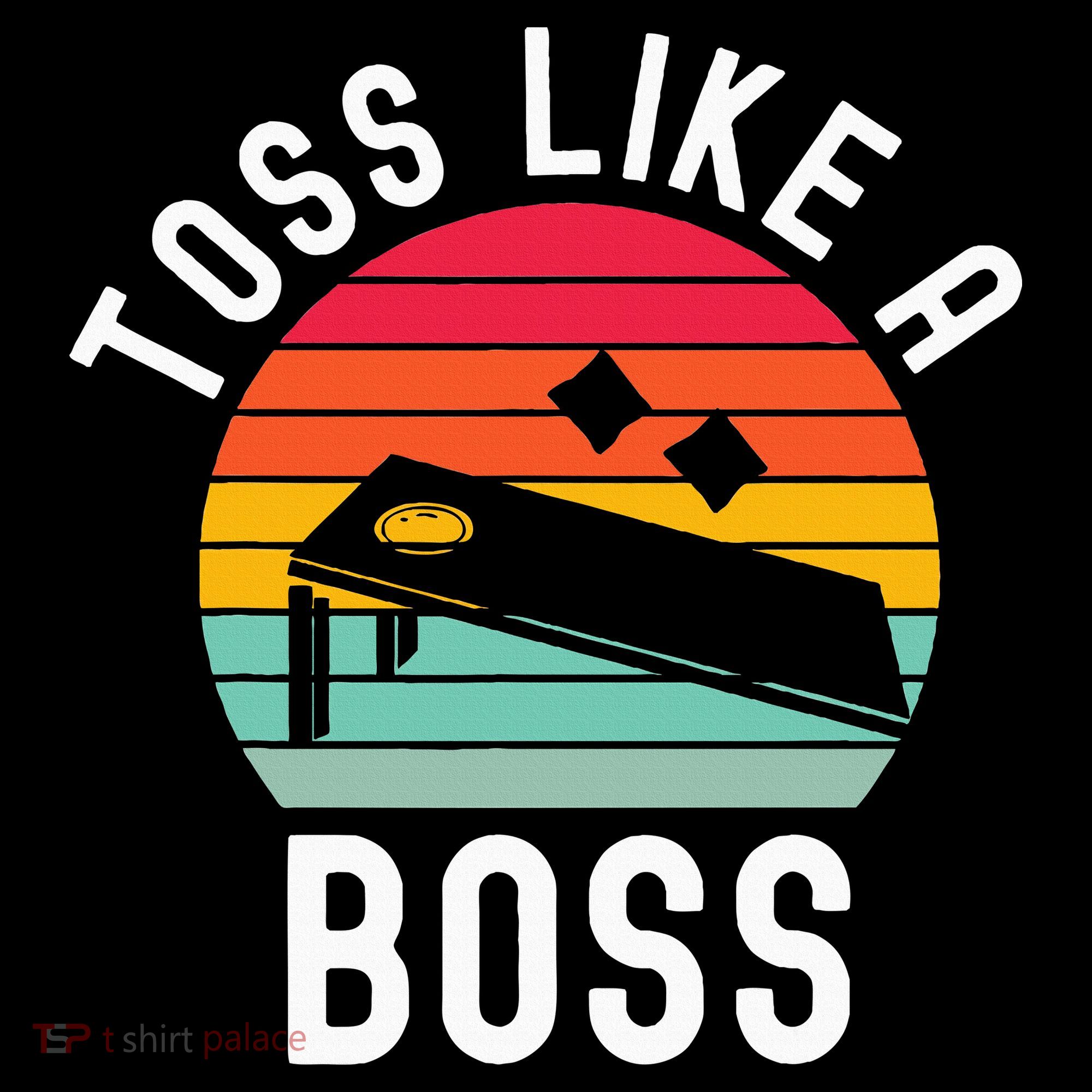 Toss Like A Boss Bean Bag Player Funny Cornhole Baby Bodysuit