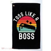 Toss Like A Boss Bean Bag Player Funny Cornhole Golf Towel thumb 0