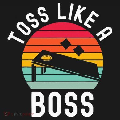 Toss Like A Boss Bean Bag Player Funny Cornhole Women's Perfect Tri Rocker Tank