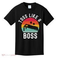 Toss Like A Boss Bean Bag Player Funny Cornhole Kids T-Shirt thumb 0