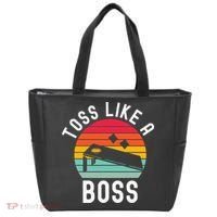 Toss Like A Boss Bean Bag Player Funny Cornhole Tote Bag thumb 0