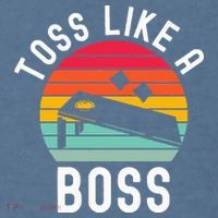 Toss Like A Boss Bean Bag Player Funny Cornhole Comfort Colors Garment-Dyed Hooded Sweatshirt thumb 2