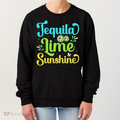 Tequila Lime And Sunshine Funny Beach Summer Vacation Cinco De Mayo Women's Sweatshirt